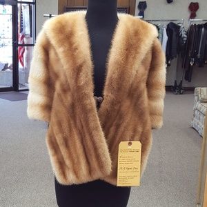 Natural Pastel Mink Fur Stole